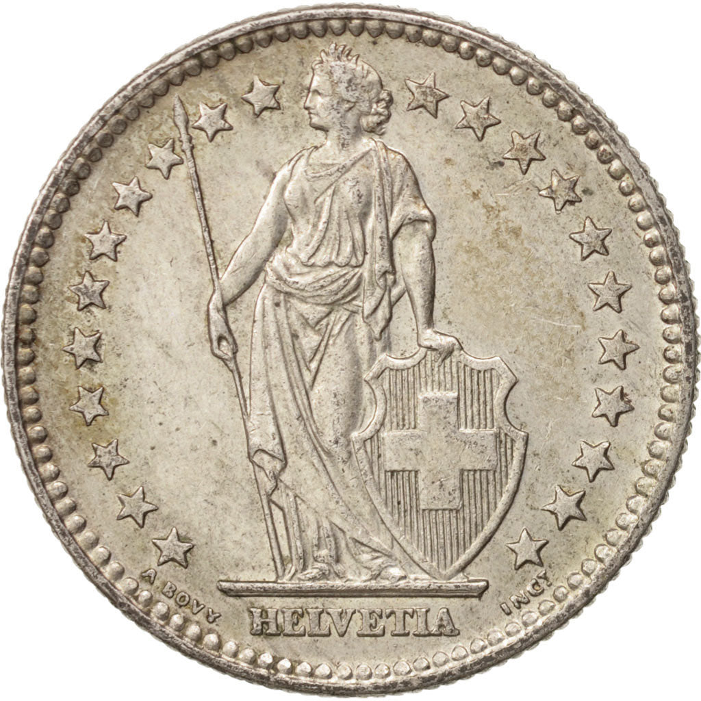 Switzerland, 2 Francs, 1960, Bern, AU(50-53), Silver, KM:21