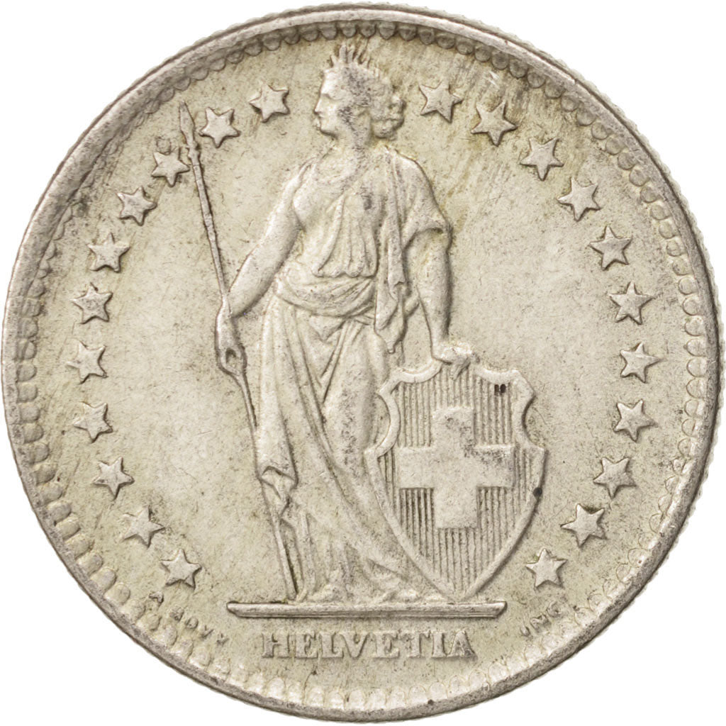 Coin, Switzerland, 2 Francs, 1960, Bern, AU(50-53), Silver, KM:21