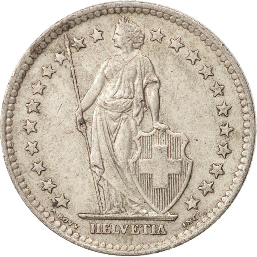 Switzerland, 2 Francs, 1964, Bern, AU(50-53), Silver, KM:21
