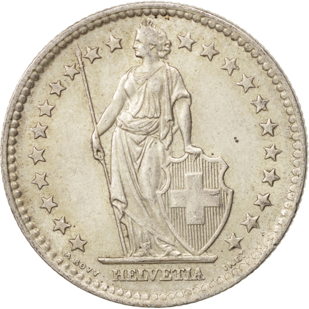 Coin, Switzerland, 2 Francs, 1964, Bern, MS(60-62), Silver, KM:21