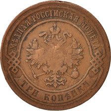 Moneta, Russia, Alexander II, 3 Kopeks, 1874, Ekaterinbourg, MB, Rame, KM:11.1