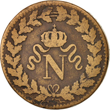 Münze, Frankreich, Napoléon I, Decime, 1815, Strasbourg, S, Bronze, KM:700