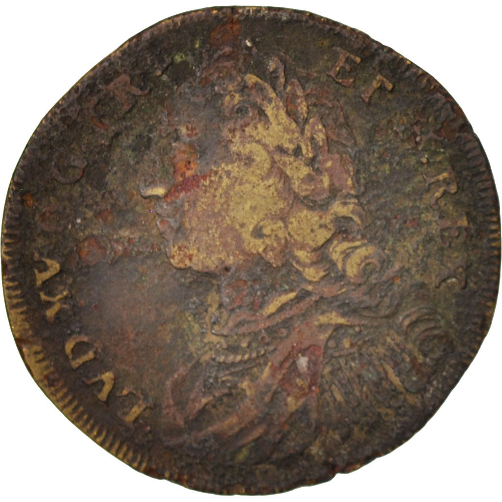 France, Token, Royal, Louis XV, F(12-15), Brass