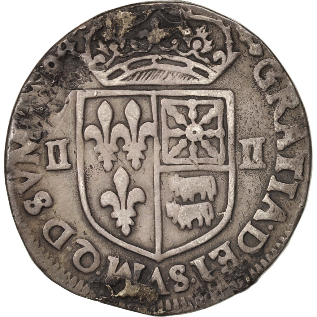 Coin, France, Henri IV, 1/4 Ecu, 1604, Pau, VF(30-35), Silver, KM:1.1