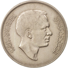 Jordan, Hussein, 1/4 Dinar, 1969, AU(50-53), Copper-nickel, KM:20