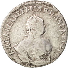 Russia, Elizabeth, 10 Kopeks, Grivennik, 1784, VF(20-25), Silver, KM:16a