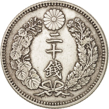 Japan, Mutsuhito, 20 Sen, 1876, AU(50-53), Silver, KM:24