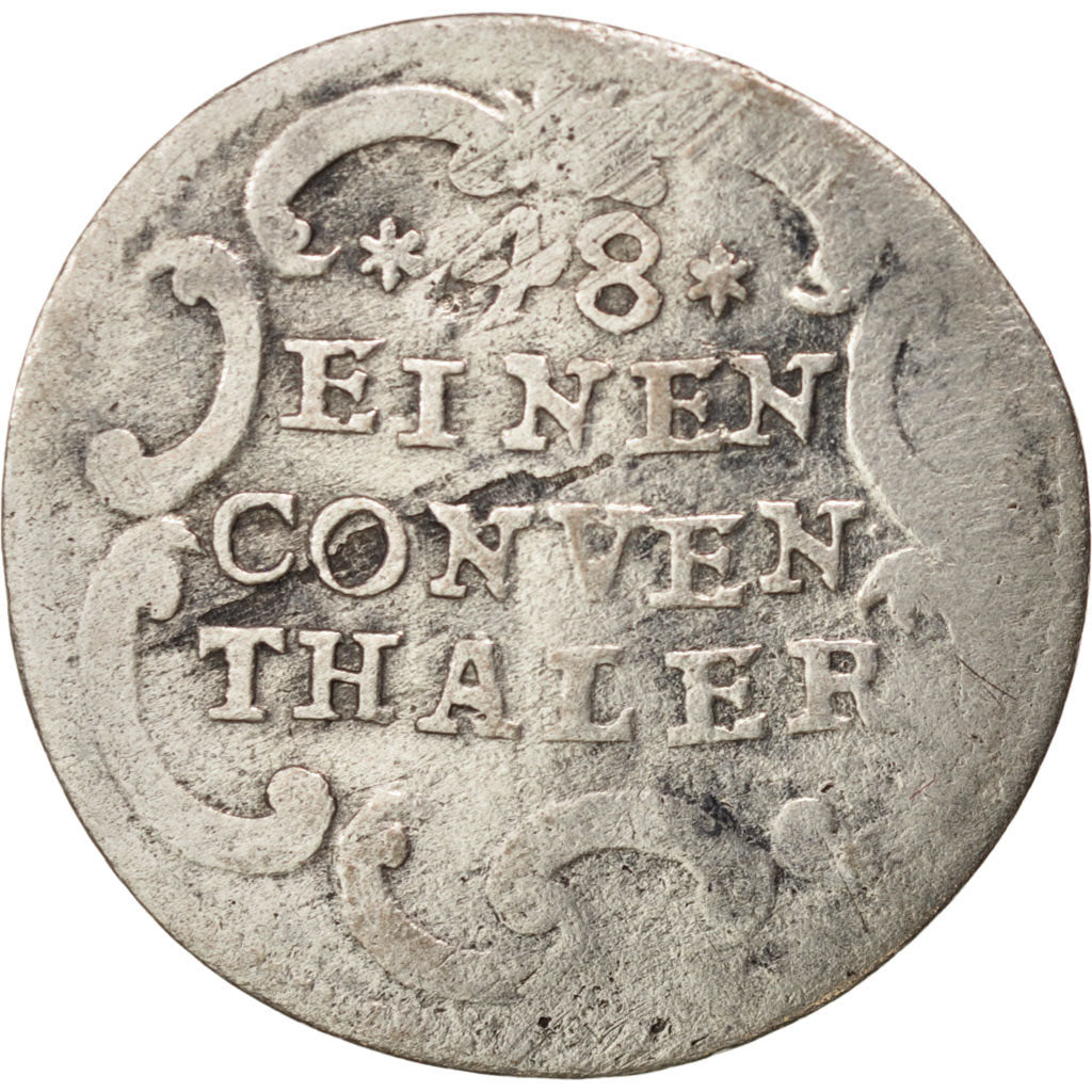 Münze, Deutsch Staaten, WURTTEMBERG, Karl Eugen, 1/48 Thaler, 1767, S+, Billon
