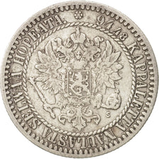 Finland, Alexander II, Markka, 1865, EF(40-45), Silver, KM:3.1
