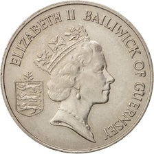 Guernsey, Elizabeth II, 10 Pence, 1989, Guernesey, BB+, Rame-nichel, KM:43.1