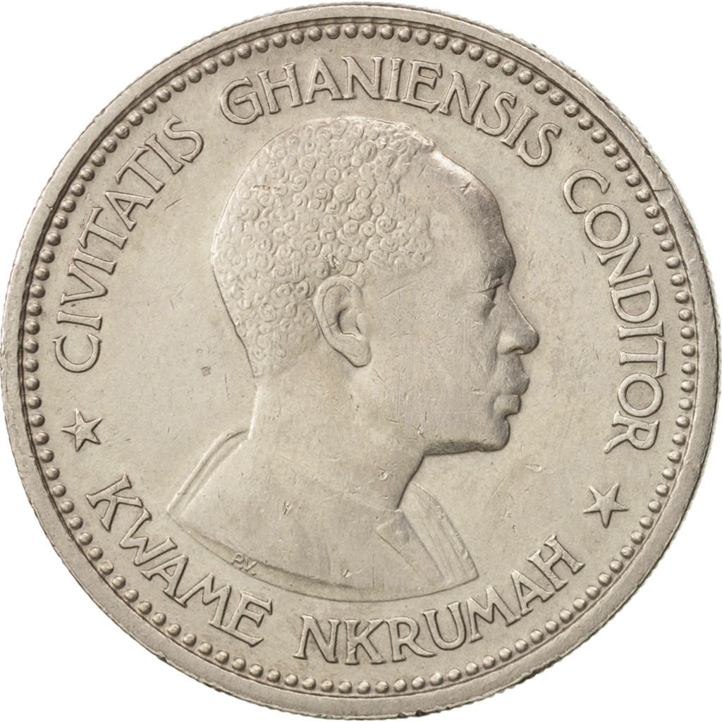Ghana, 2 Shilling, 1958, Paris, AU(55-58), Copper-nickel, KM:6