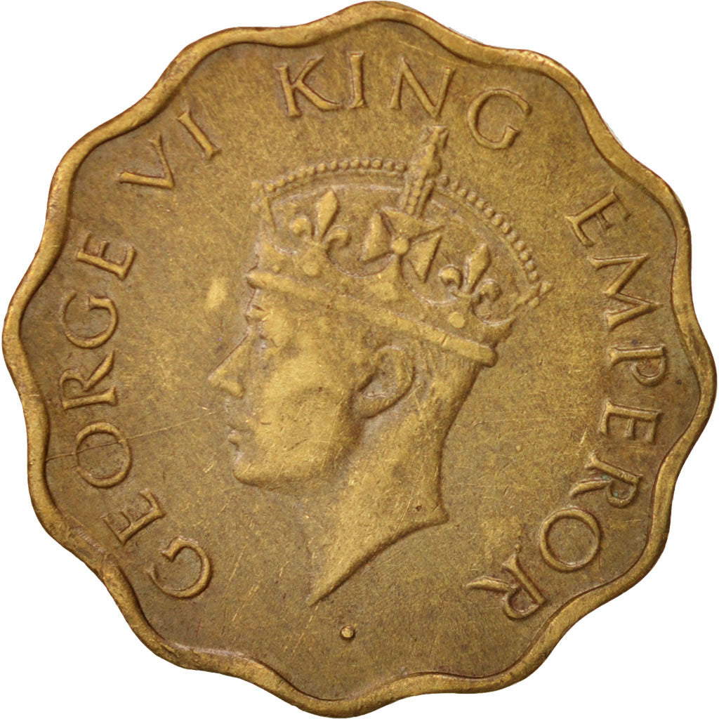 INDIA-BRITISH, George VI, Anna, 1944, Bombay, EF(40-45), Nickel-brass, KM:537a