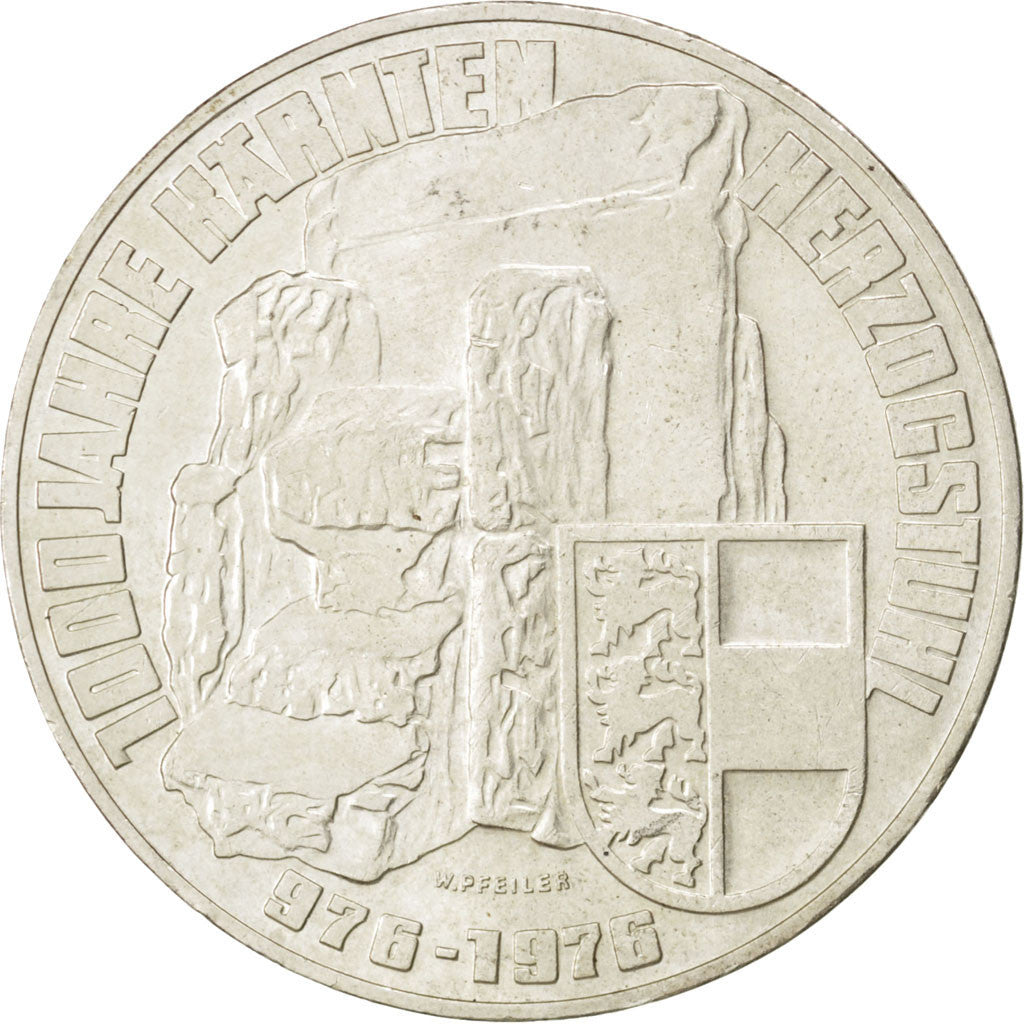 AUSTRIA, 100 Schilling, 1976, KM #2931, AU(55-58), Silver, 36, 23.84