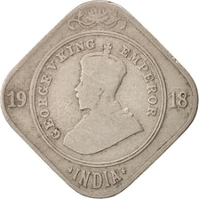 INDIA - BRITANNICA, George V, 2 Annas, 1918, Bombay, MB, Rame-nichel, KM:516