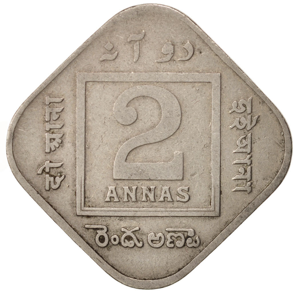 INDIA-BRITISH, George V, 2 Annas, 1918, Bombay, VF(20-25), Copper-nickel, KM:516