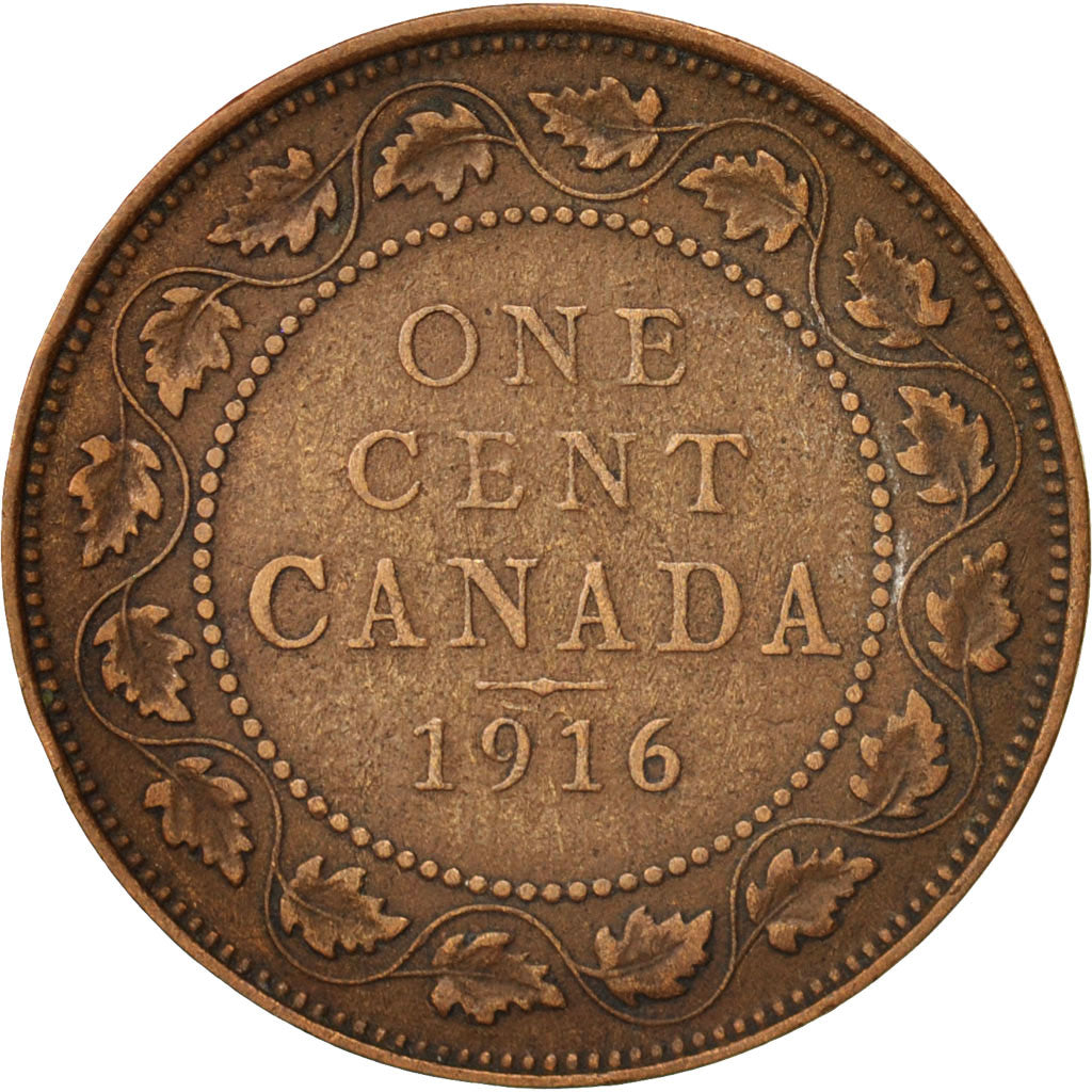 Coin, Canada, George V, Cent, 1916, Royal Canadian Mint, Ottawa, VF(30-35)