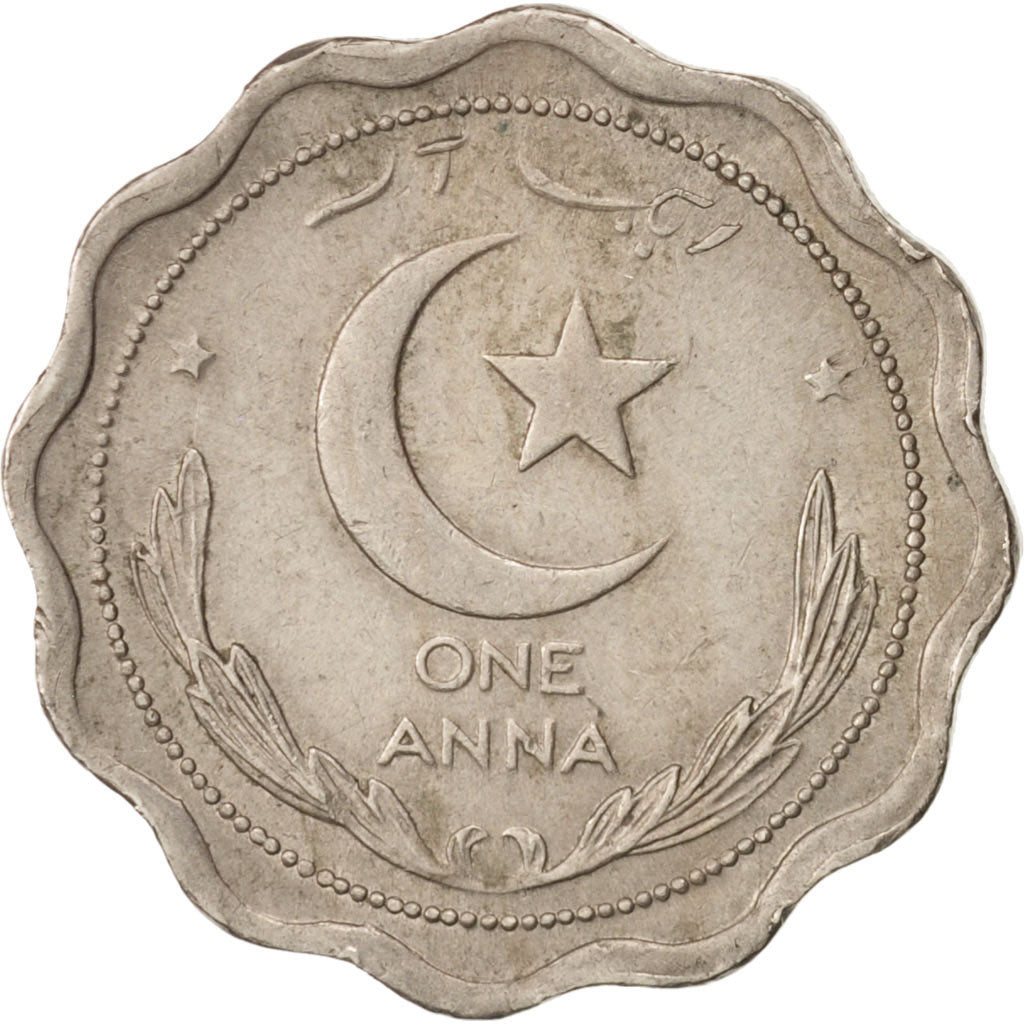 Pakistan, Anna, 1949, Bombay, AU(50-53), Copper-nickel, KM:3