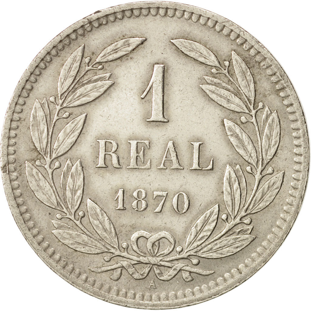 Honduras, Real, 1870, Paris, AU(50-53), Copper-nickel, KM:33