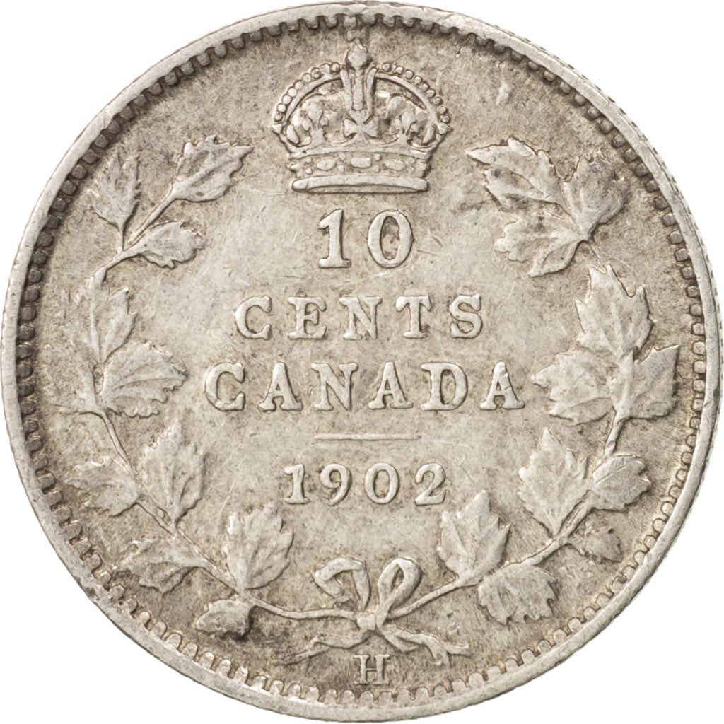 Coin, Canada, Edward VII, 10 Cents, 1902, Royal Canadian Mint, Ottawa