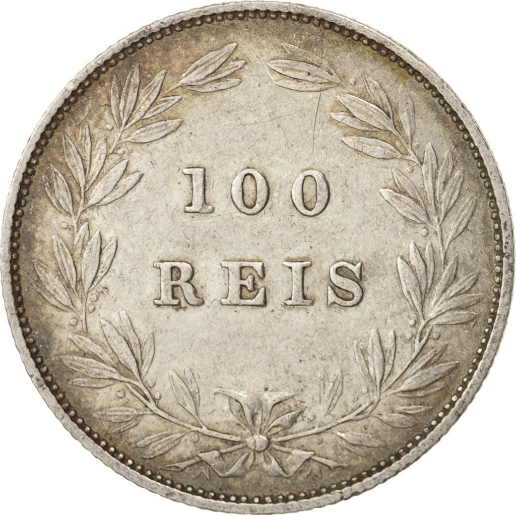 Münze, Portugal, Luiz I, 100 Reis, 1880, Lisbon, SS+, Silber, KM:510