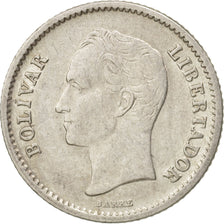 Venezuela, 25 Centimos, 1945, AU(50-53), Silver, KM:20