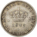 Portugal, Luiz I, 50 Reis, 1877, TTB+, Argent, KM:506.2