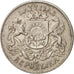 Moneta, Łotwa, 2 Lati, 1925, AU(50-53), Srebro, KM:8