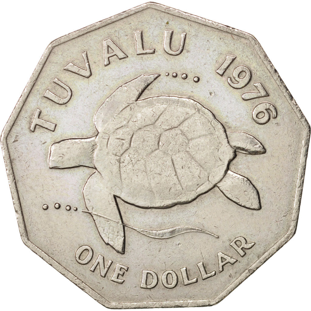 Tuvalu, Elizabeth II, Dollar, 1976, British Royal Mint, AU(50-53)