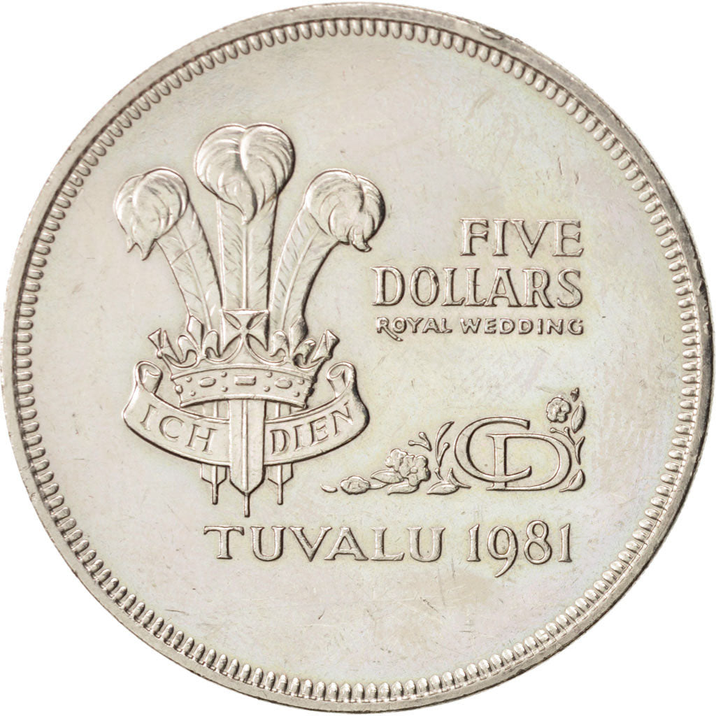 Tuvalu, Elizabeth II, 5 Dollars, 1981, British Royal Mint, AU(50-53)