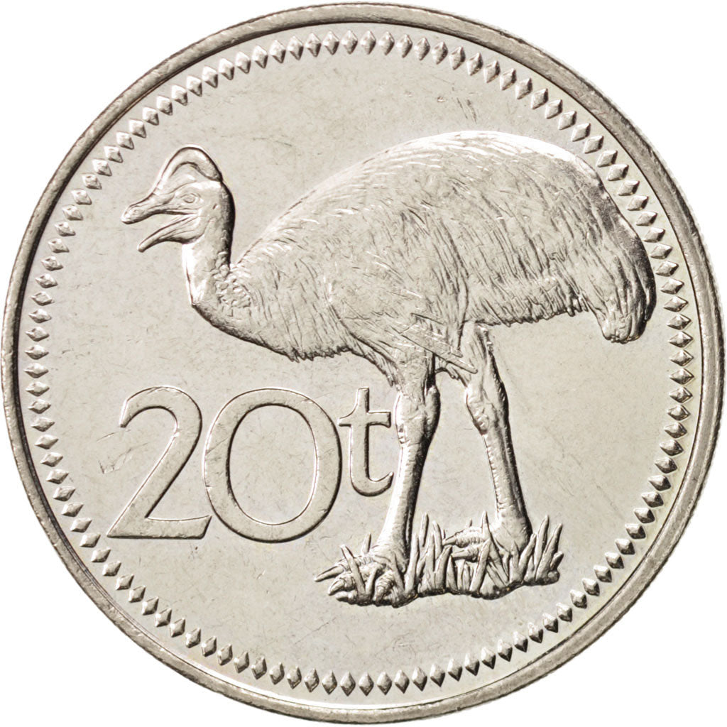 Coin, Papua New Guinea, 20 Toea, 1978, AU(55-58), Copper-nickel, KM:5