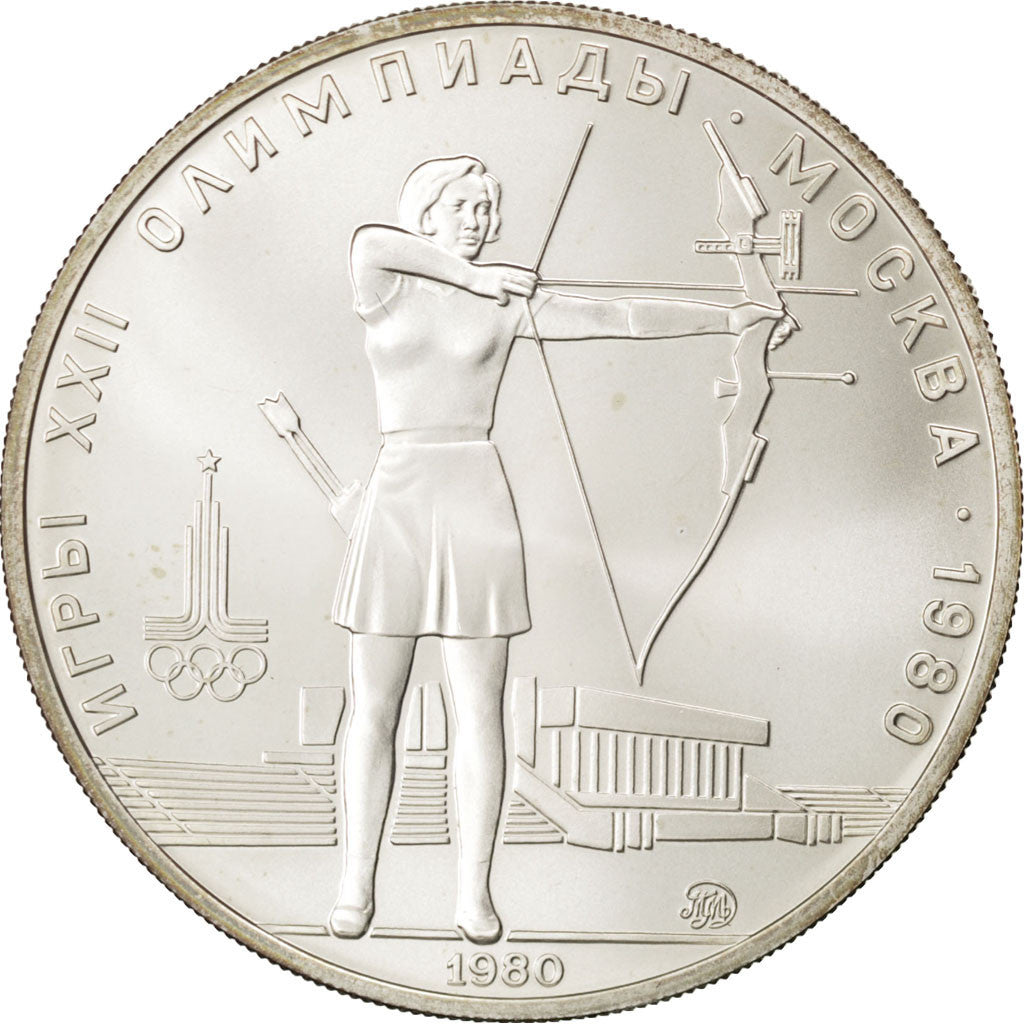 RUSSIA, 5 Roubles, 1980, KM #179, MS(64), Silver, 16.46