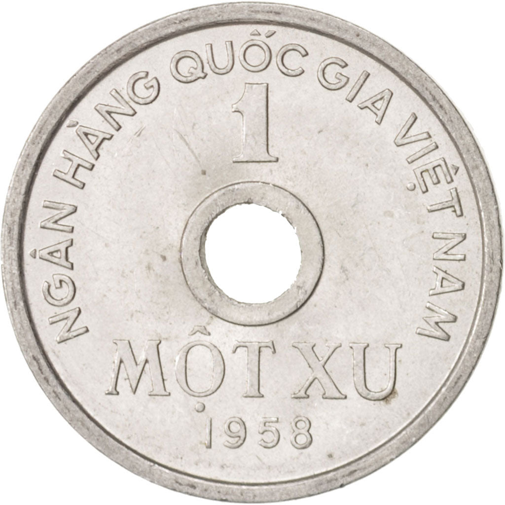 Vietnam, NORTH VIET NAM, Xu, 1958, AU(55-58), Aluminum, KM:5