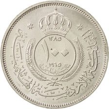 Jordan, Hussein, 100 Fils, Dirham, 1965, MS(65-70), Copper-nickel, KM:12