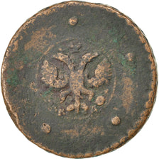 Moneta, Russia, Catherine I, 5 Kopeks, 1727, Moscow, MB+, Rame, KM:179
