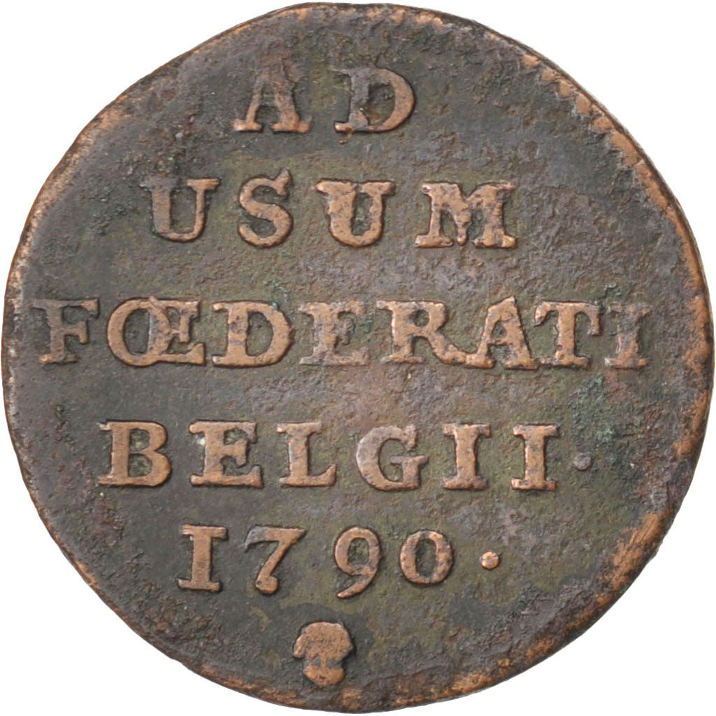 AUSTRIAN NETHERLANDS, Liard, Oord, 1790, Brussels, KM #44, VF(30-35), Copper,...