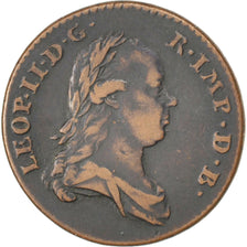 AUSTRIAN NETHERLANDS, Liard, Oord, 1791, Brussels, KM #52, EF(40-45), Copper,...
