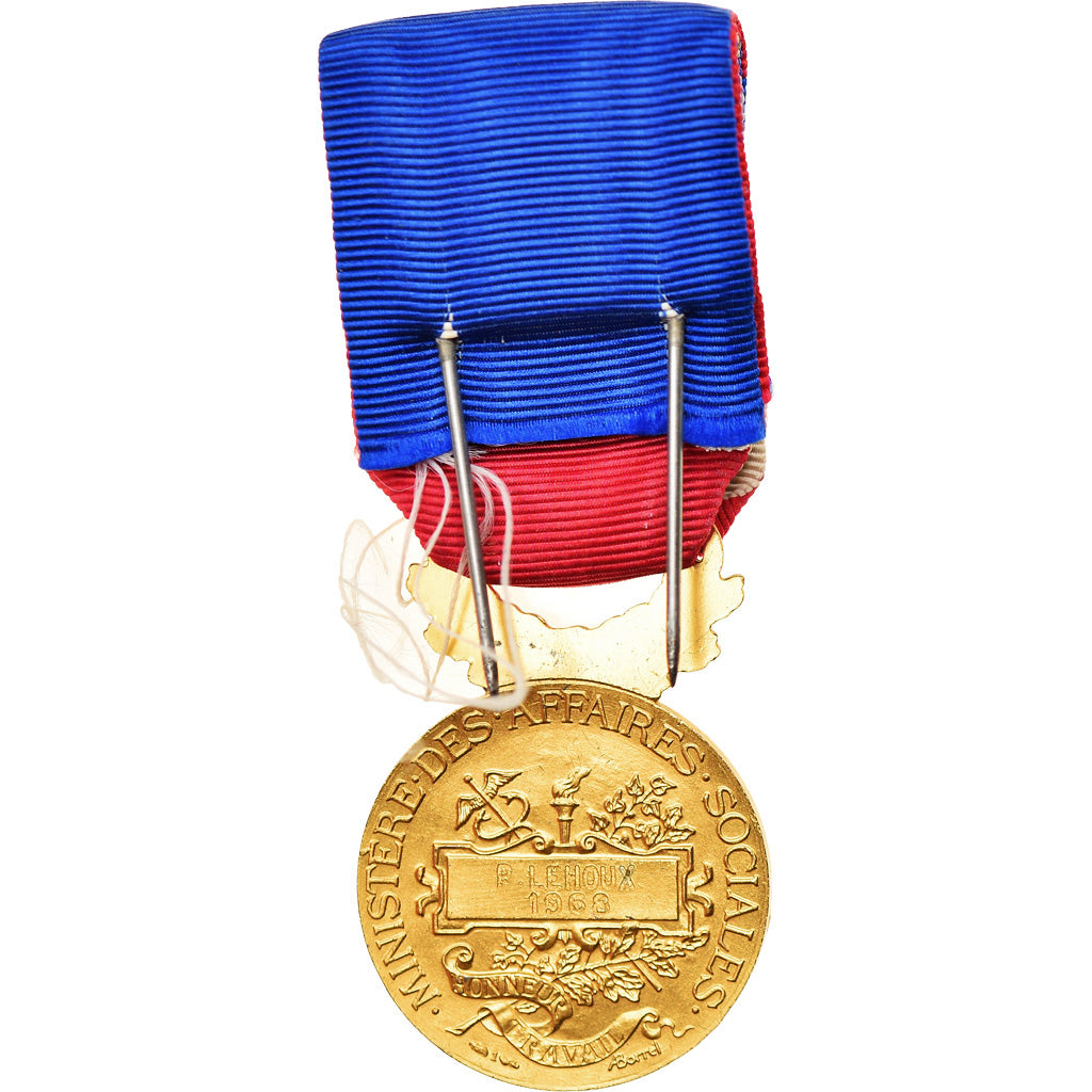France, Médaille d'honneur du travail, Médaille, 1968, Excellent Quality