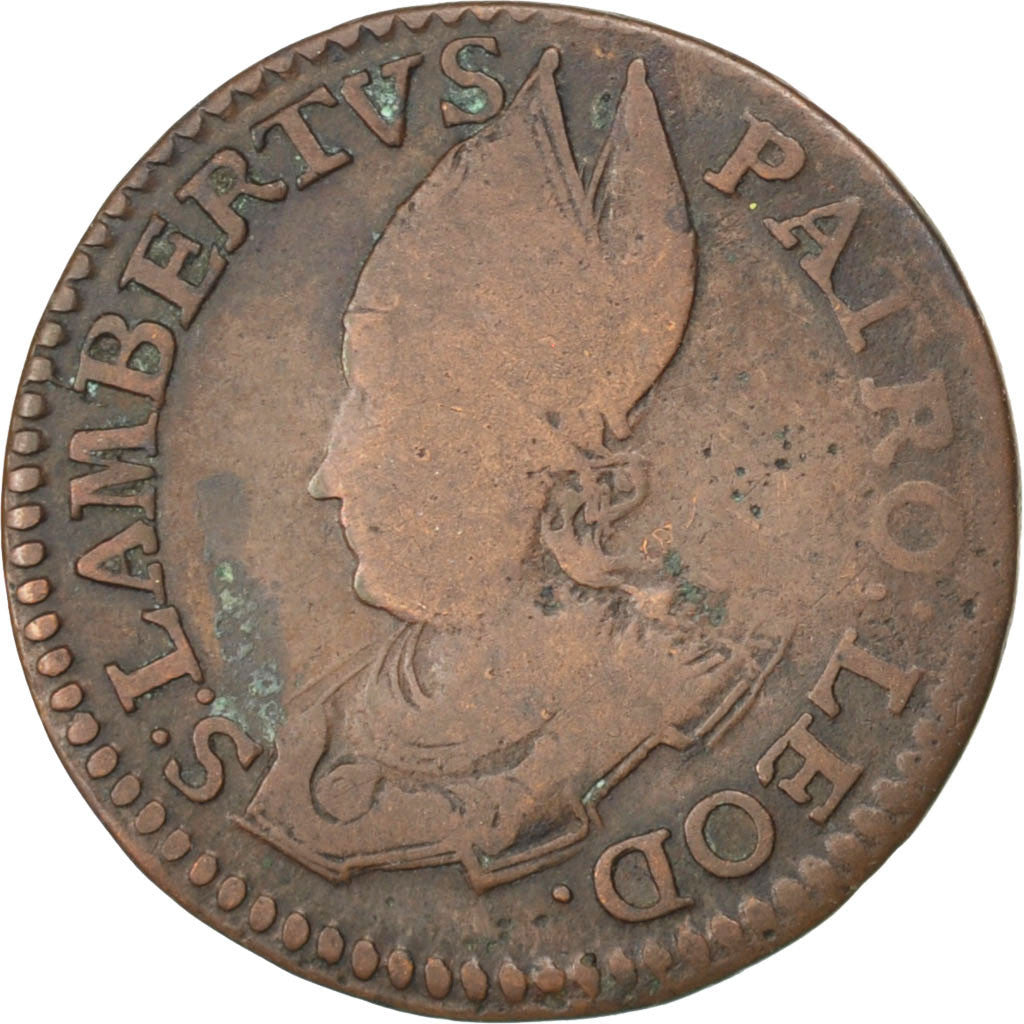 LIEGE, Liard, 1724, Liege, KM #127, VF(30-35), Copper, 3.50