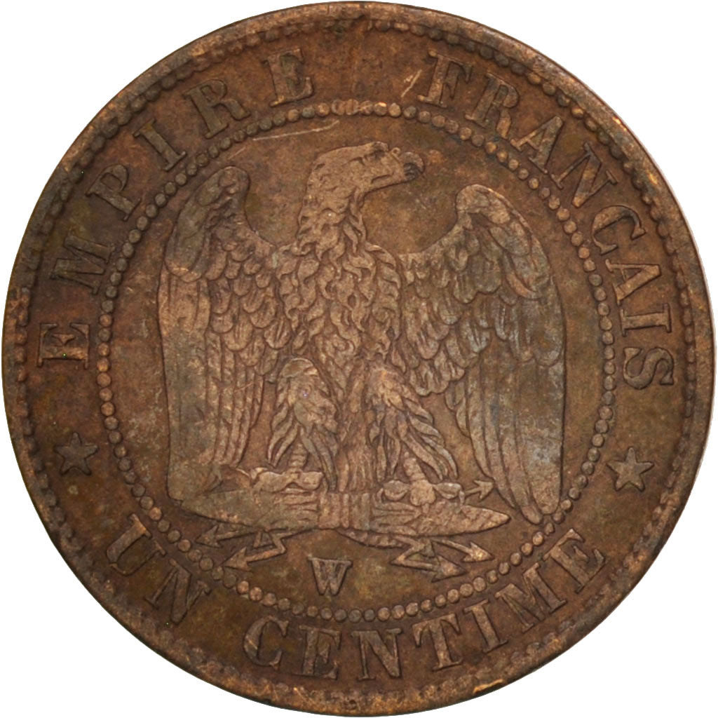 France, Centime, 1855, Paris, TB+, Bronze, KM:775.1, Gadoury:86