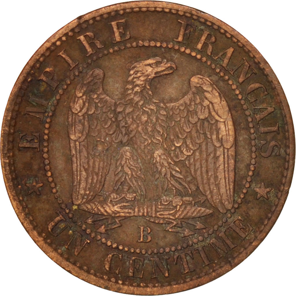 France, Napoleon III, Napoléon III, Centime, 1857, Rouen, EF(40-45), Bronze