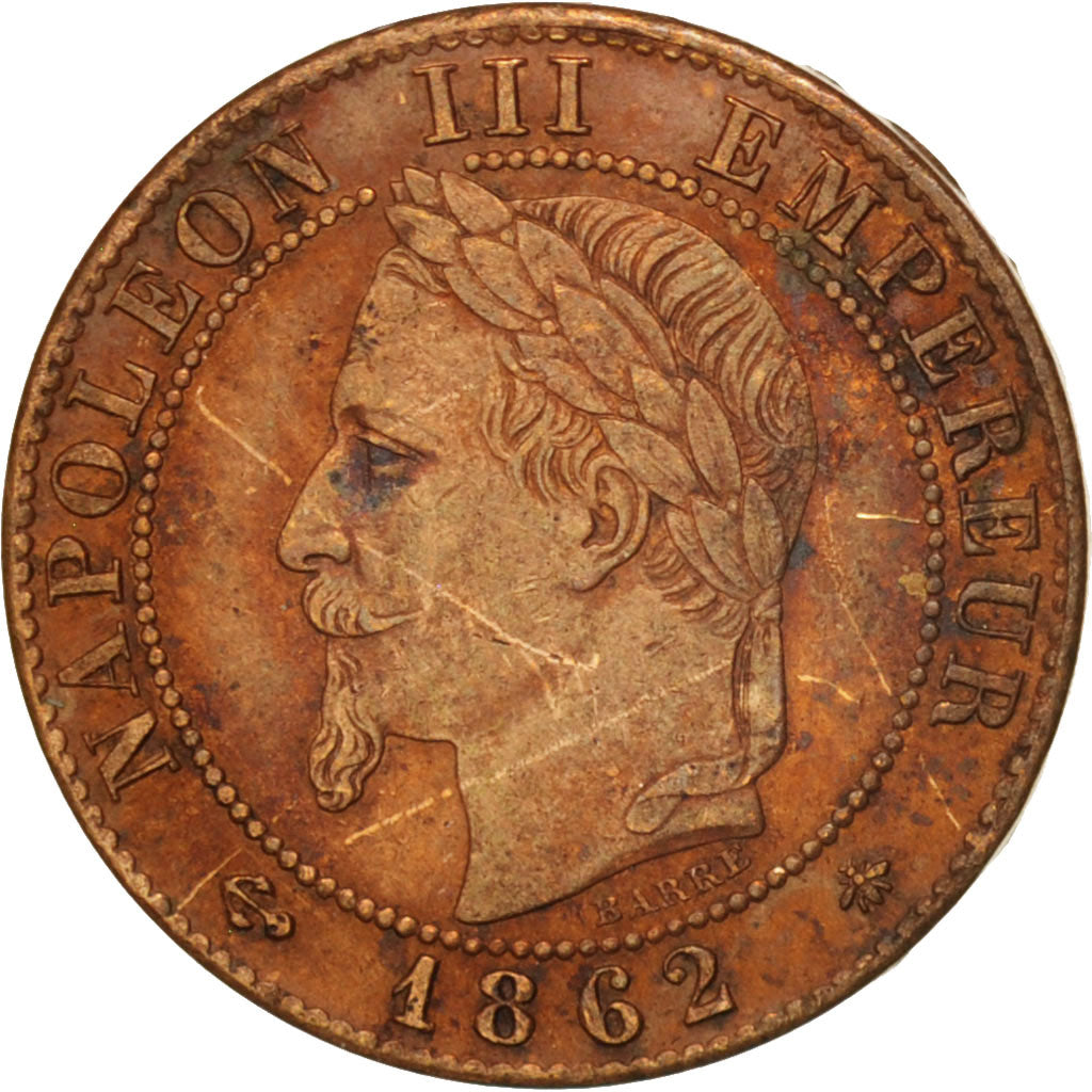 Coin, France, Napoleon III, Napoléon III, Centime, 1862, Paris, EF(40-45)