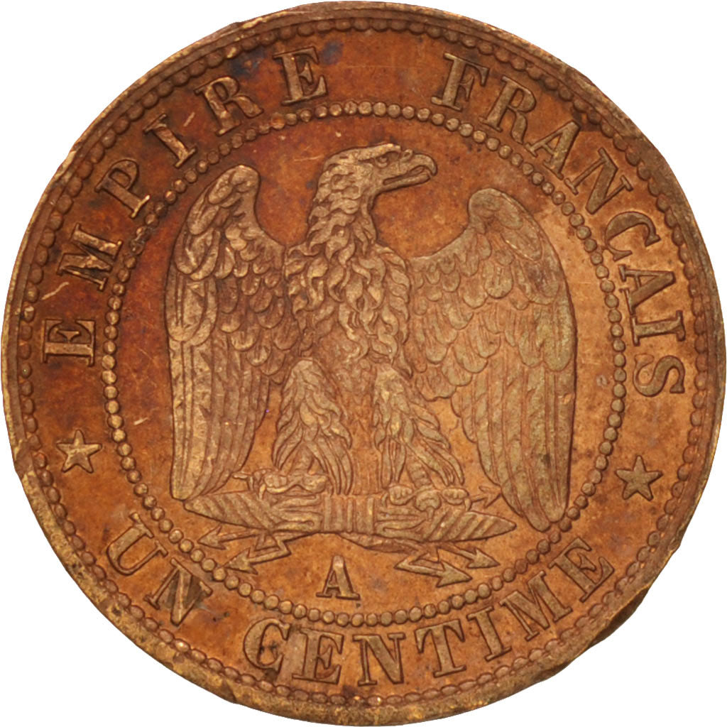 Coin, France, Napoleon III, Napoléon III, Centime, 1862, Paris, EF(40-45)