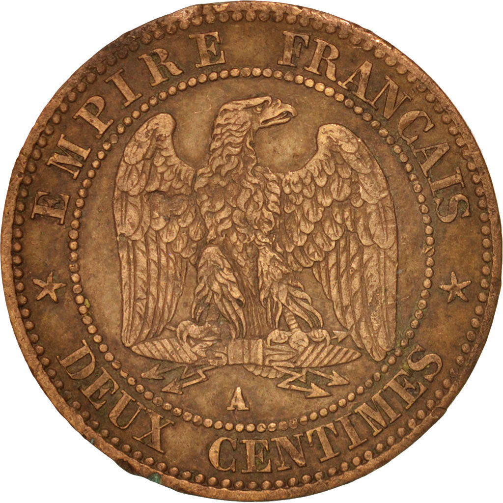 Frankreich, Napoleon III, Napoléon III, 2 Centimes, 1861, Paris, VF(20-25)