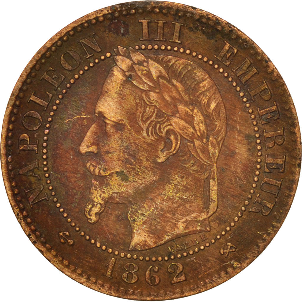 France, Napoleon III, Napoléon III, 2 Centimes, 1862, Bordeaux, VF(20-25)