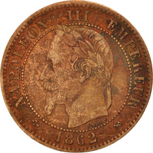France, Napoleon III, Napoléon III, 2 Centimes, 1862, Bordeaux, VF(30-35)