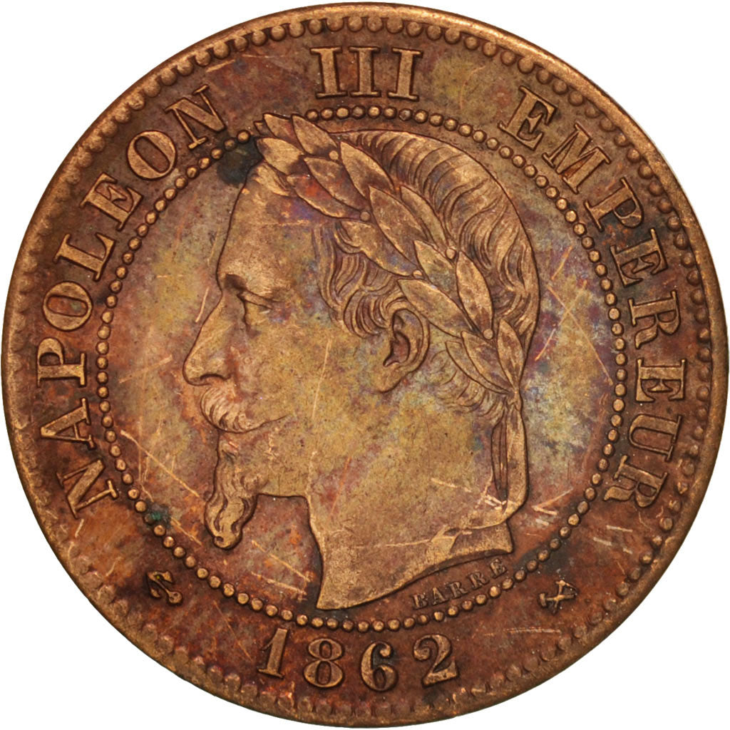 Moneta, Francia, Napoleon III, Napoléon III, 2 Centimes, 1862, Bordeaux, BB