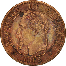 Moneta, Francia, Napoleon III, Napoléon III, 2 Centimes, 1862, Bordeaux, BB