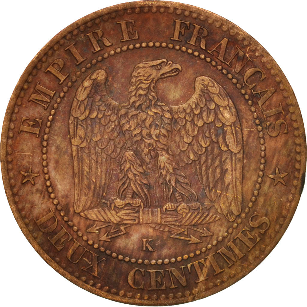 France, Napoleon III, Napoléon III, 2 Centimes, 1862, Bordeaux, EF(40-45)