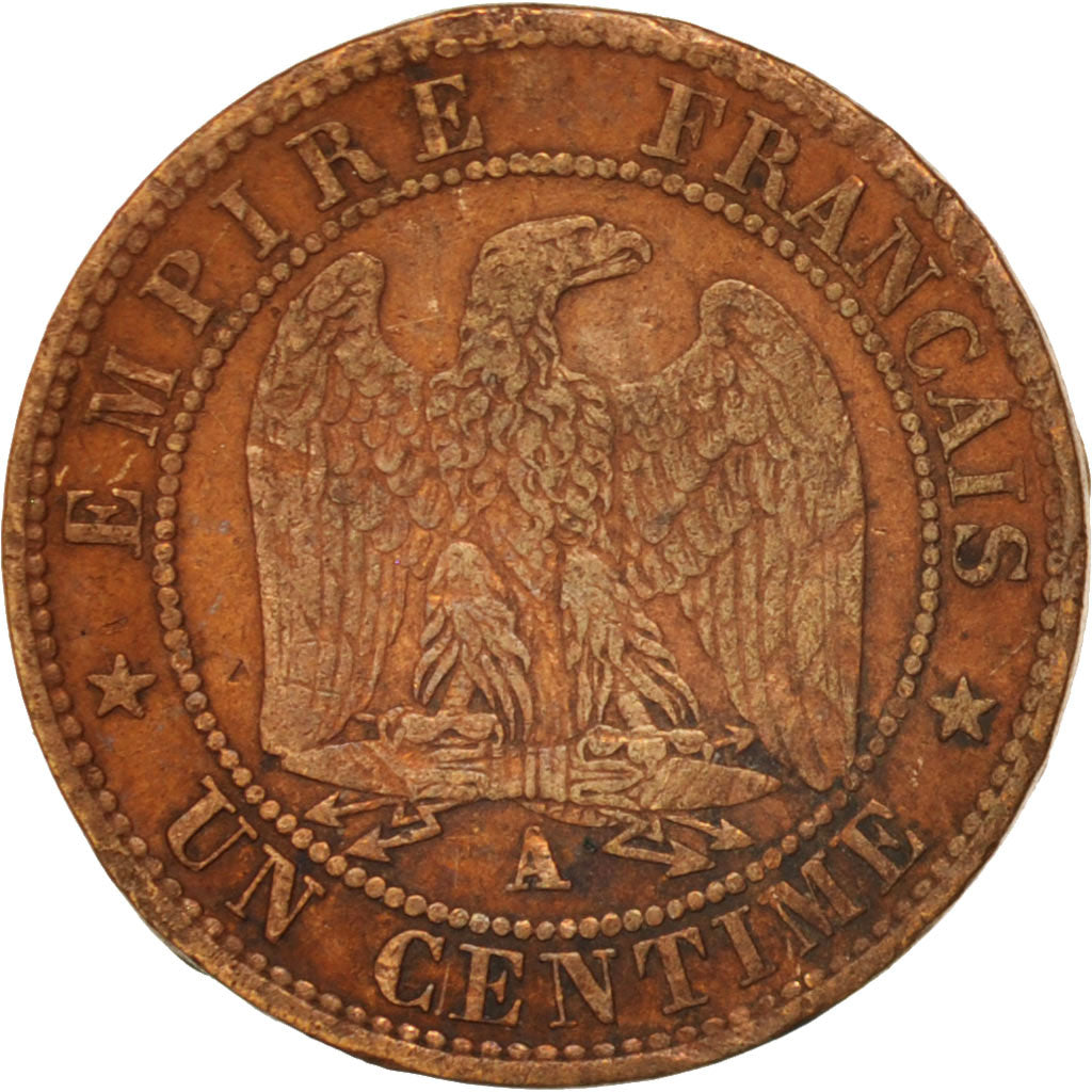 Coin, France, Napoleon III, Napoléon III, Centime, 1861, Paris, VF(30-35)