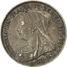 GREAT BRITAIN, 6 Pence, 1895, KM #779, AU(50-53), Silver, 19.5, 2.83